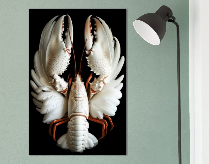 Lobster swan feathers