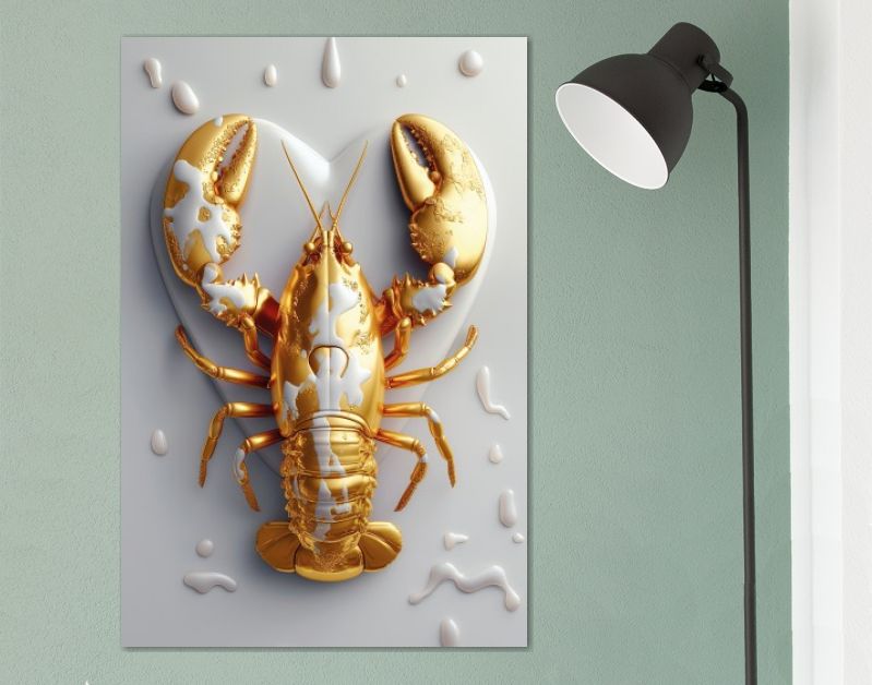 LobsterLuxe GoldenLobster WitHeart