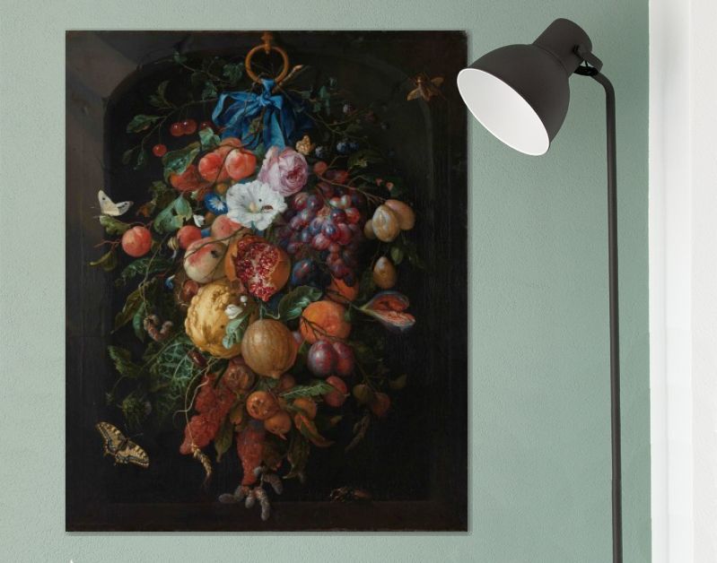 Festoen van vruchten en bloemen, Jan Davidsz. de Heem, 1660 - 1670