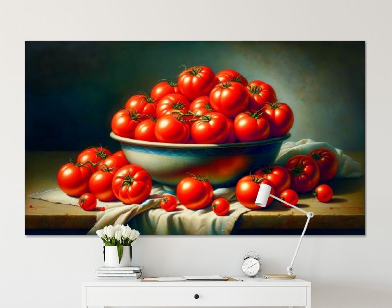 Stilleven tomaten in een schaal