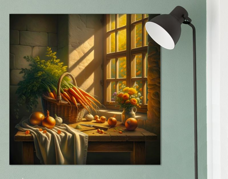 Uit de moestuin vroeg in de morgen