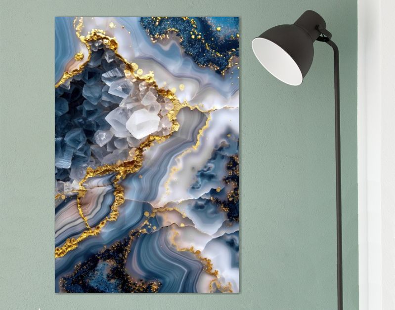 Marmer grijs wittecrystal goud