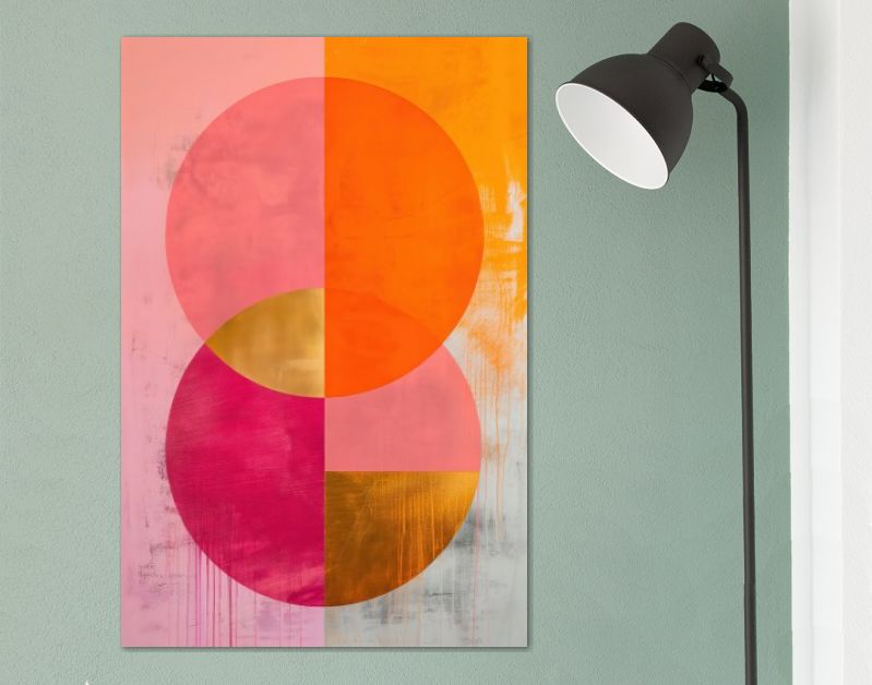 Pink gold and orange B