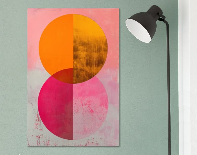 Pink gold and orange C