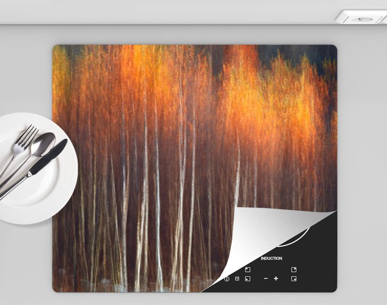 Herfst textuur schilderachtige achtergrond met bewegingsonscherpte, afgezwakt in vintage stijl