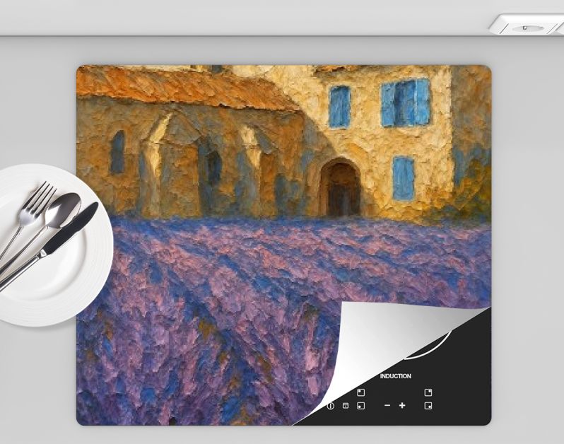 Lavendel in bloei bij oud klooster in Frankrijk