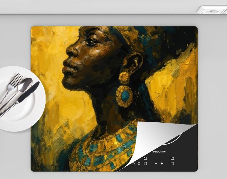 Krachtig portret van Afrikaanse vrouw met koninklijke cobra-tooi