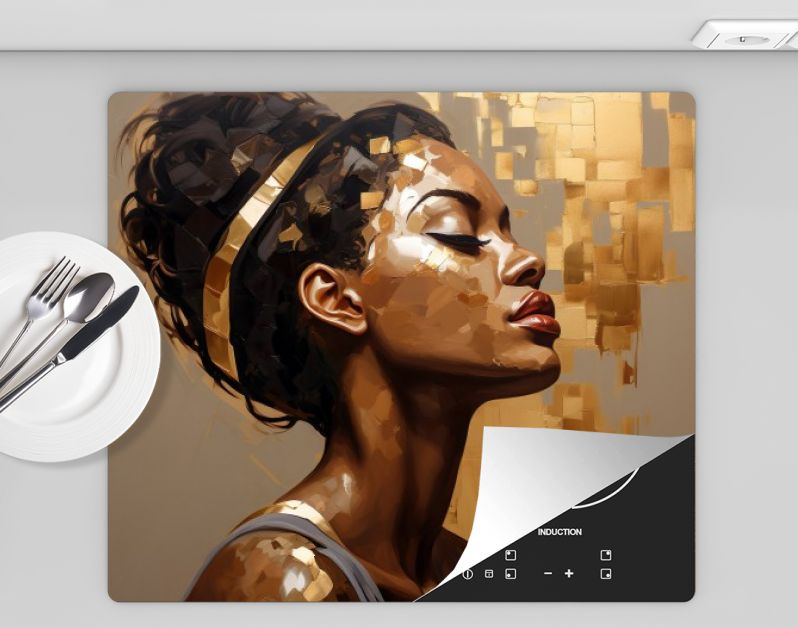 Golden grace portrait of serene strength