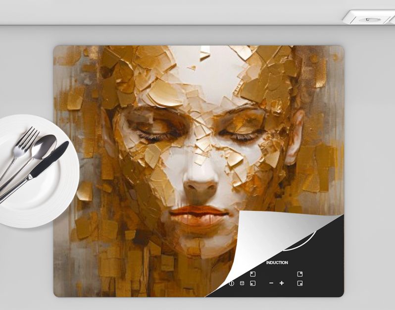 Gouden Lagen van Schoonheid Het Gezicht in Fragmenten