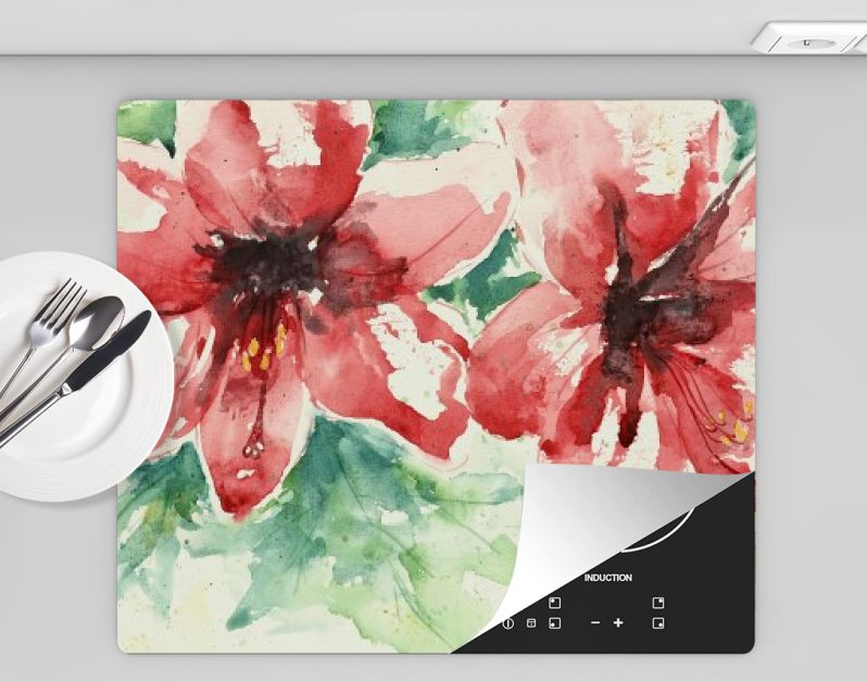 Grote rode amaryllis bloemen