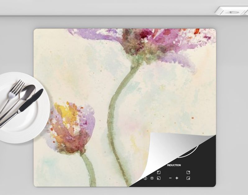 Vrolijke abstracte lentebloemen