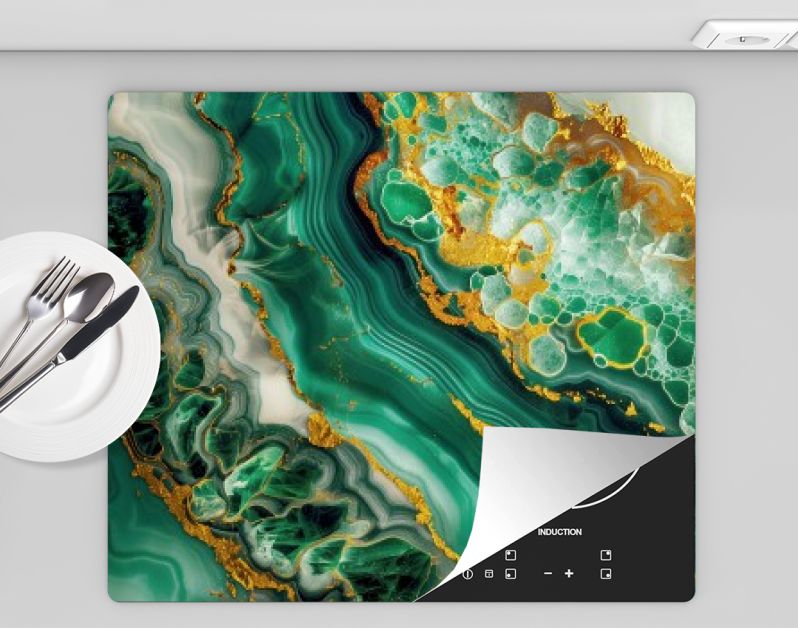 Marmer groen met goud