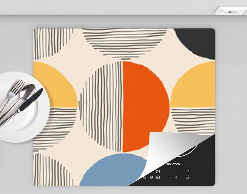 Trendy minimalist seamless pattern with abstract creative hand drawn composition