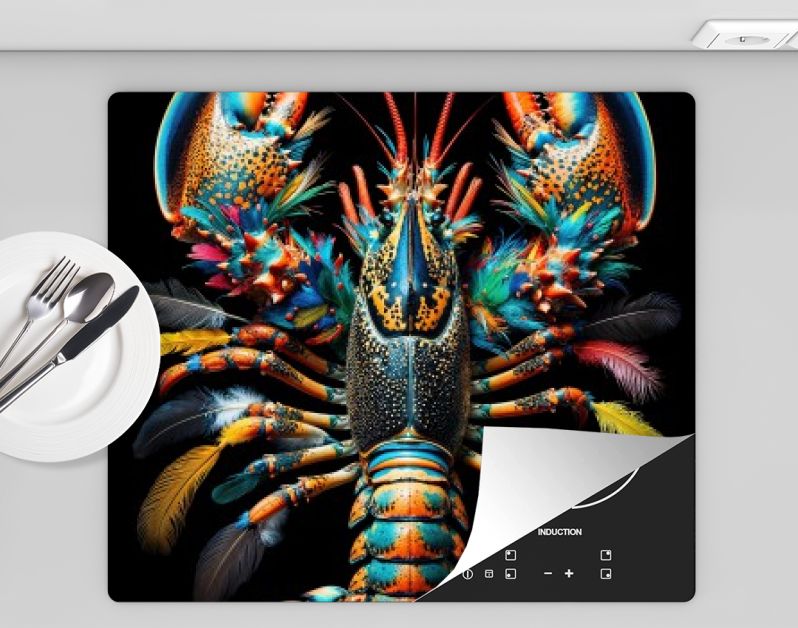 Rainbow lobster feathers