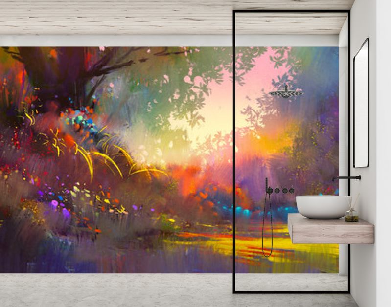 kleurrijke landschapsschilderkunst