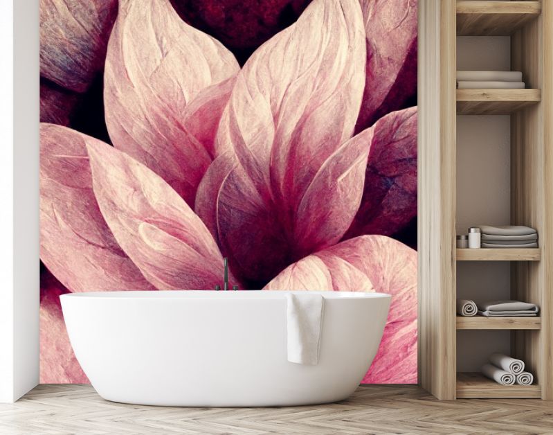 Bloemrijk oudroze, stijlvol bloemmotief creatief