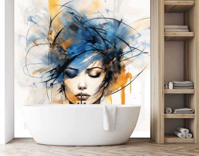 Watercolor headpiece