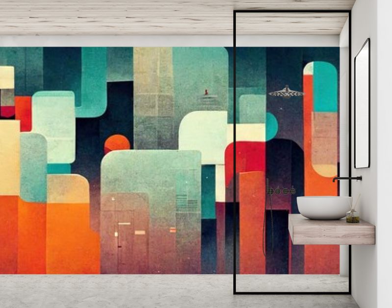 Zakelijke achtergrondpresentatie. Netwerk webruimte. AI gegenereerde kunst illustratie.