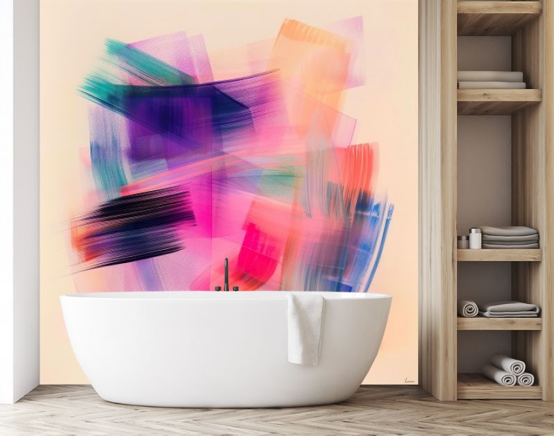 Modern abstract neon colors