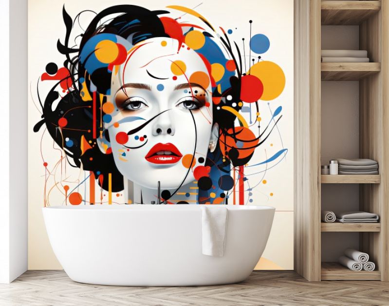 Abstract portret vrouw