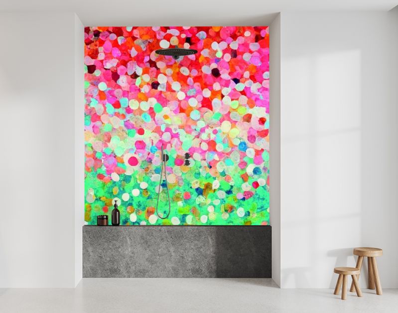 DOTS Eva's tintentuin, kleurrijk verloop in stippen