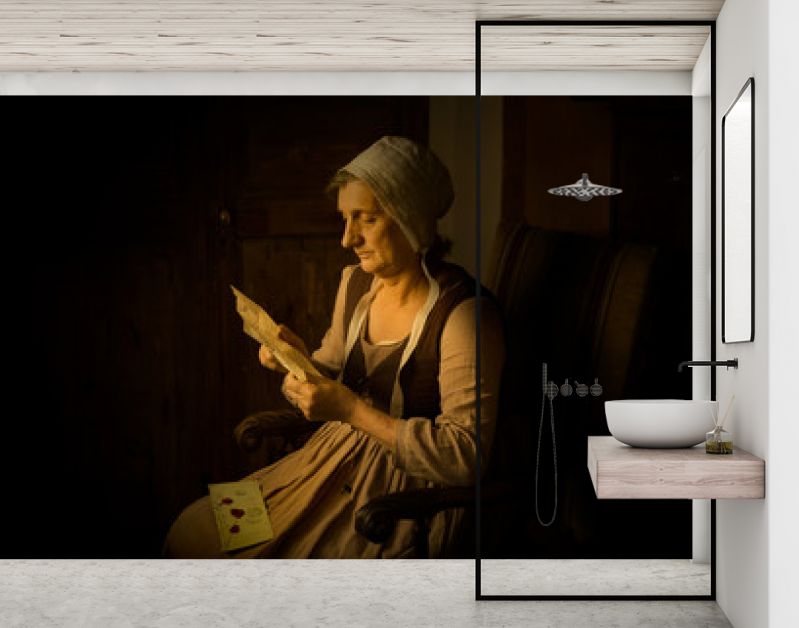 Rembrandt portret van lezende vrouw