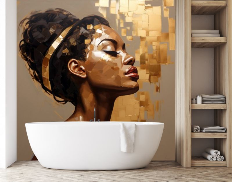 Golden grace portrait of serene strength