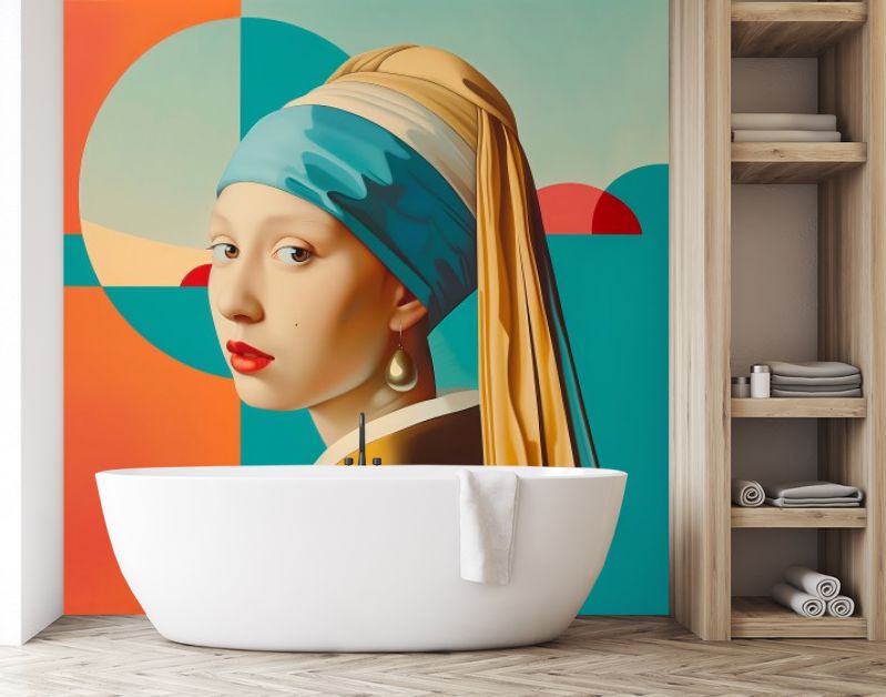 Meisje met parel modern