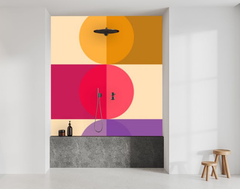 Bauhaus kunst grafisch ontwerp voor moderne abstracte muurkunst, poster, kunstdruk, Scandinavisch, canvas, lijst en woondecoratie