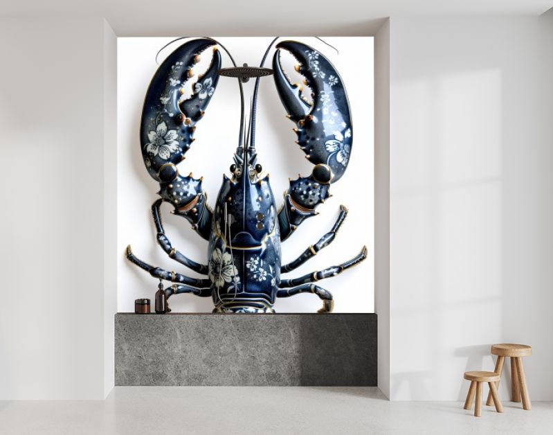 Kreeft donker delfts blauw