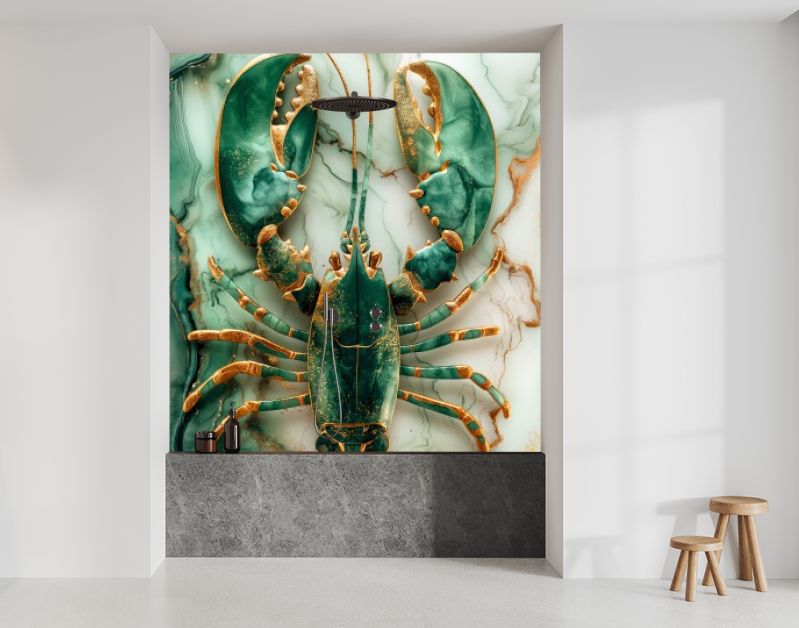 Lobster marble green jade