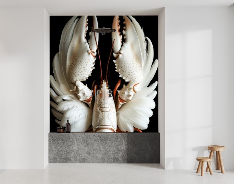 Lobster swan feathers