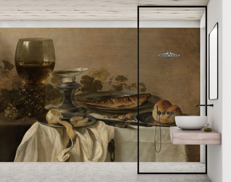 Stilleven met een vis, Pieter Claesz., 1647