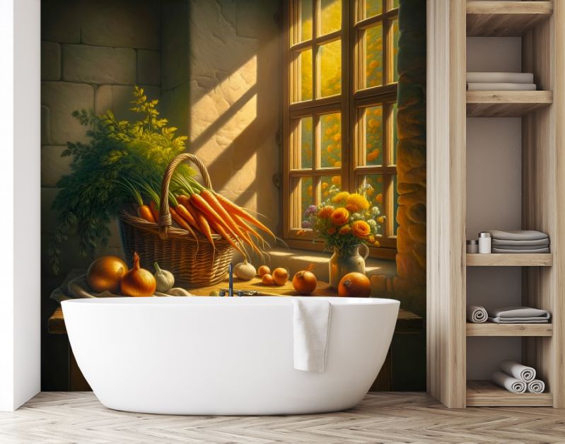 Uit de moestuin vroeg in de morgen