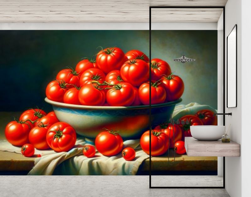 Stilleven tomaten in een schaal