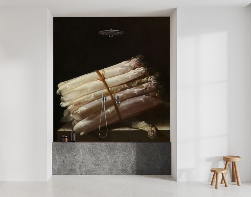 Stilleven met asperges, Adriaen Coorte, 1697