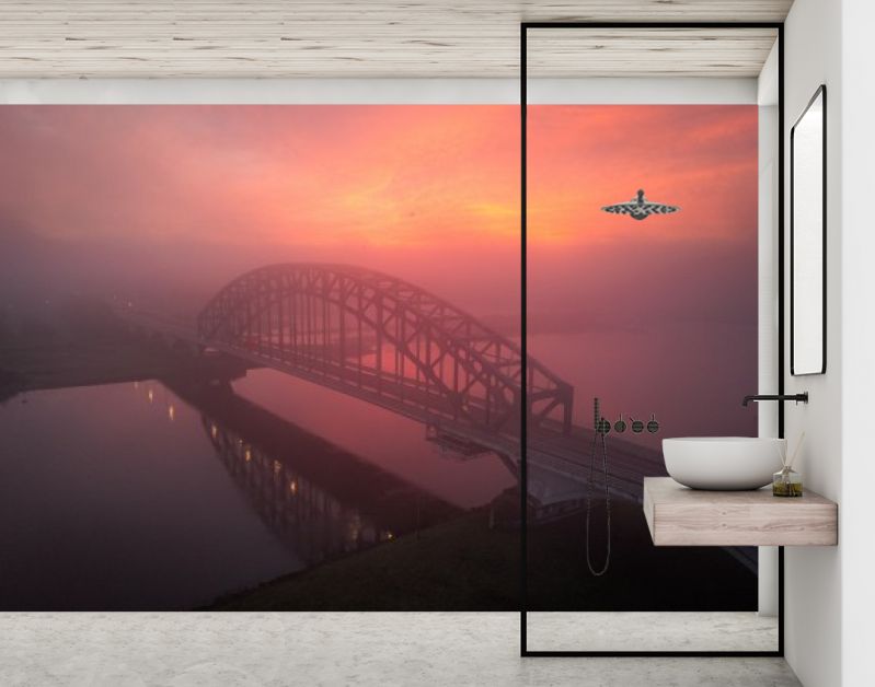 Zwolle Oude IJsselbrug in de mist