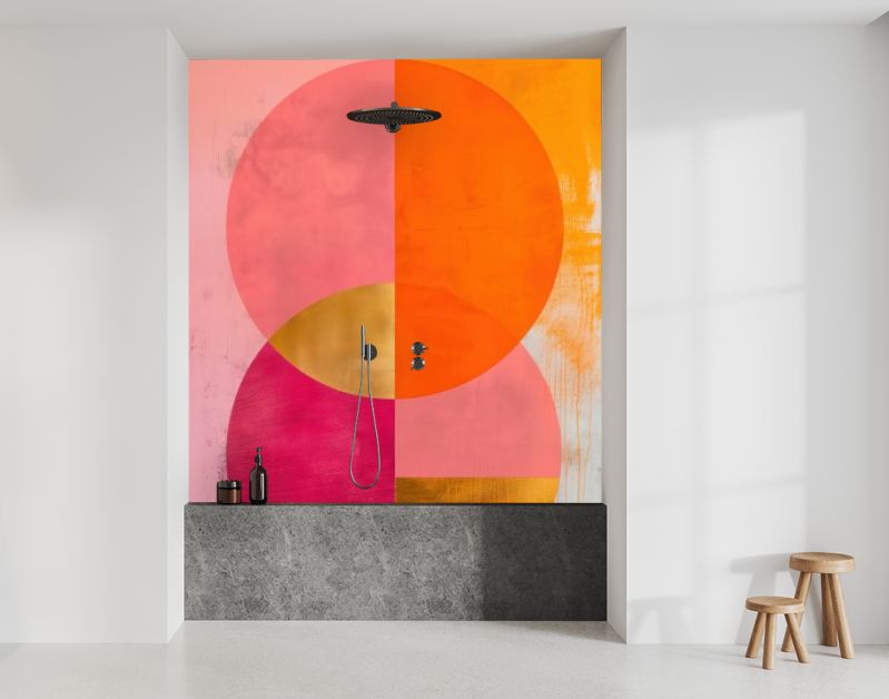 Pink gold and orange B