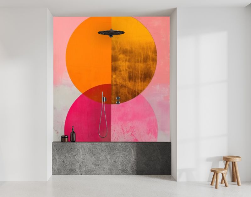 Pink gold and orange C