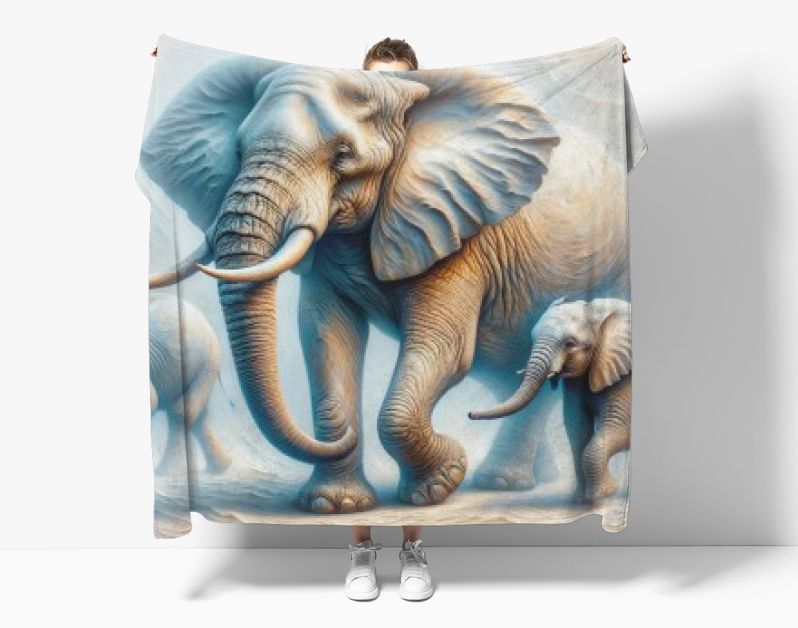 Olifant moeder met twee baby olifantjes