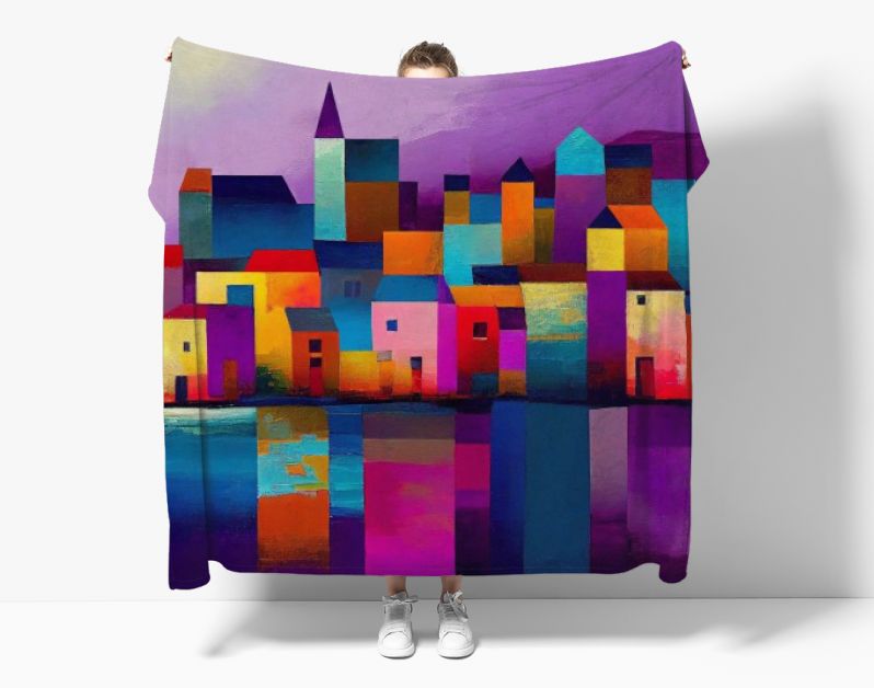 La ville côtière pastel