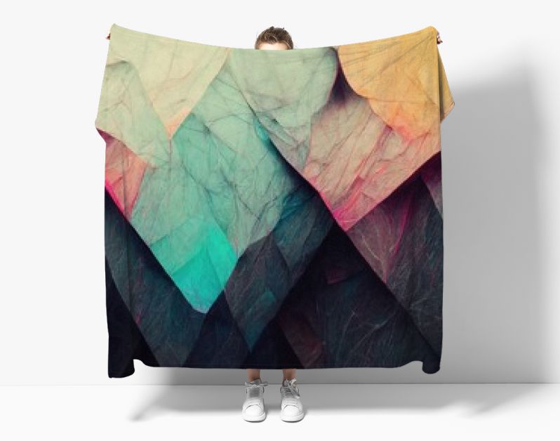 Kleurrijke grunge lichtgevende stenen abstracte achtergrond. Generatieve AI-technologie