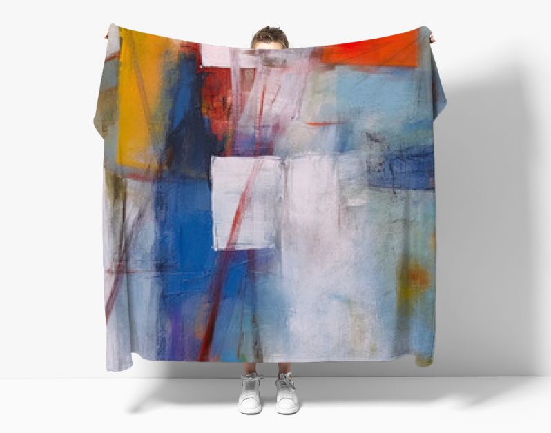 Abstract veelkleurig schilderij met grungetextuur op canvas. Kunstwerk mix penseelstreek, splash kleur en olie, acrylverfelement. Moderne hedendaagse kunst generatieve AI