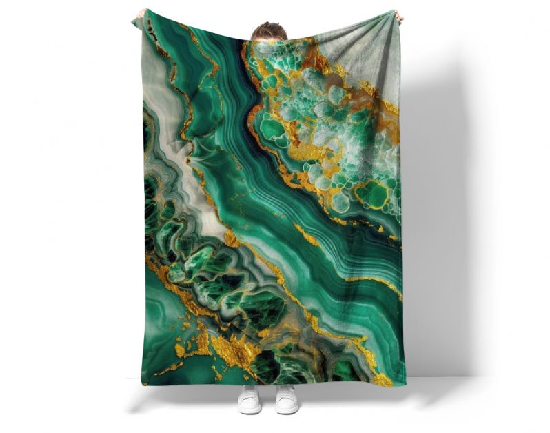 Marmer groen met goud