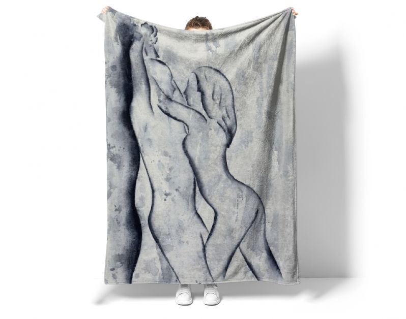 Abstract erotisch schilderij van man en vrouw