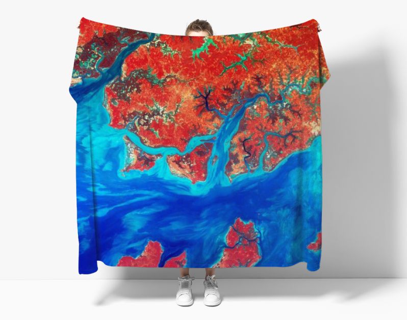 Guinea-Bissau, a small country in West Africa. Original from NASA