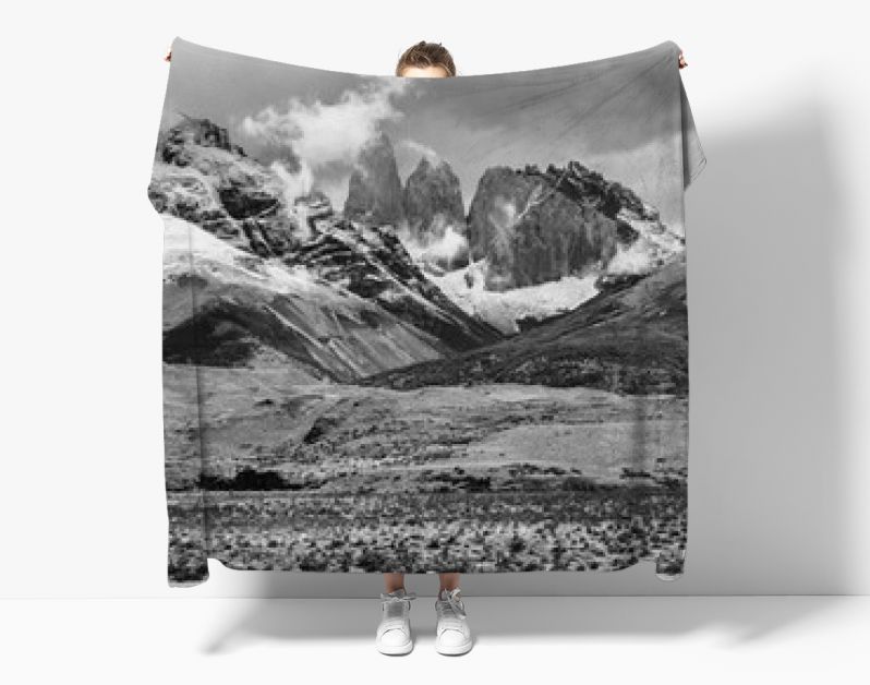 Torres del Paine peaks coming from clouds