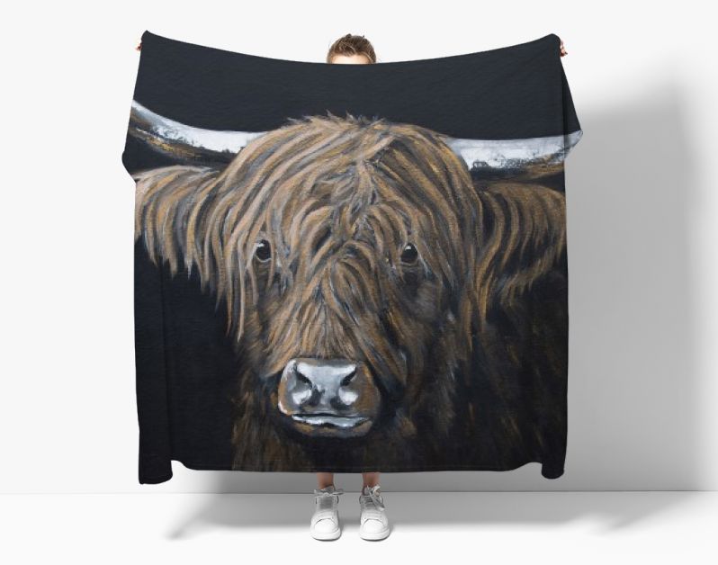 Schotse hooglander zwart & goud