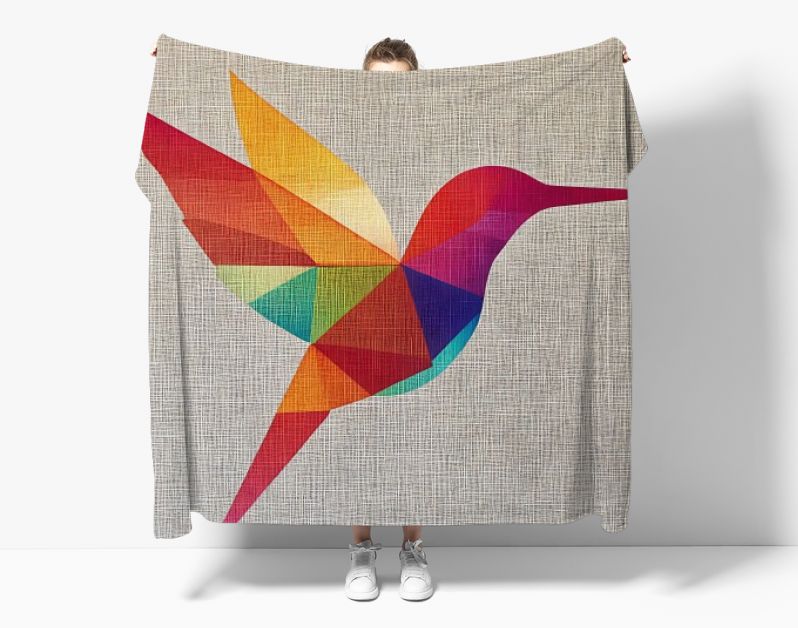 Colorful abstract hummingbird