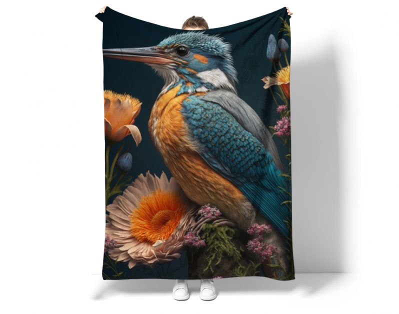 IJsvogel met bloemen